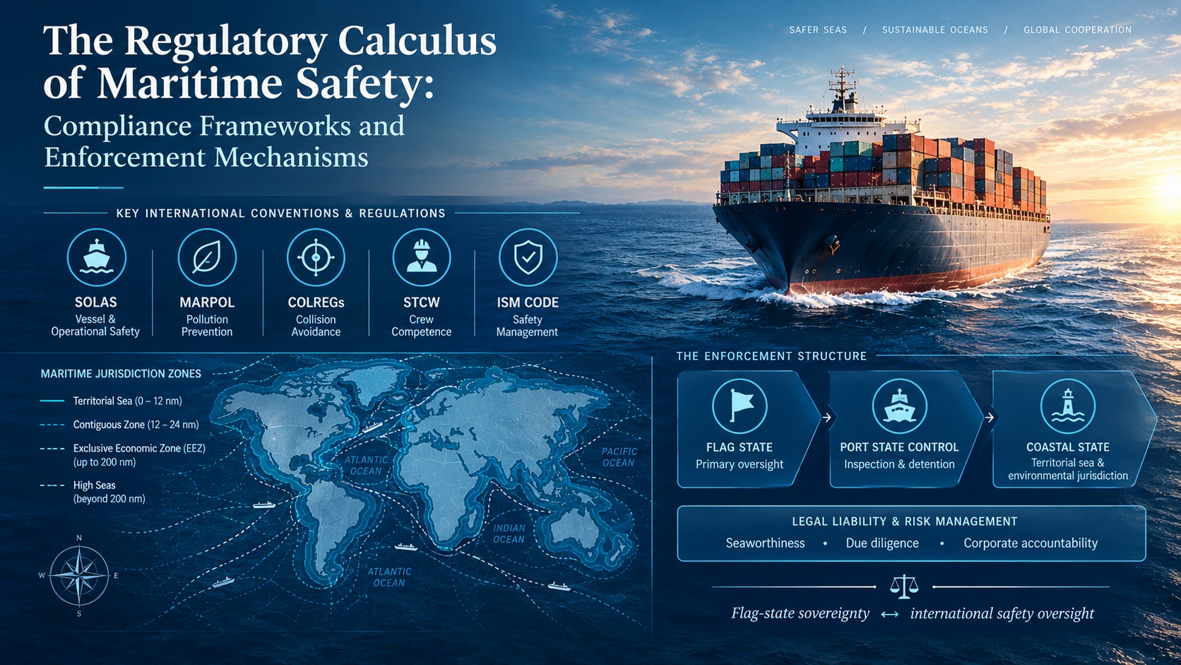 Le calcul réglementaire de la sécurité maritime : cadres de conformité et mécanismes d'application